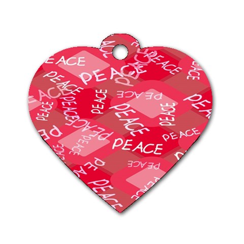 Background Peace Doodles Graphic Dog Tag Heart (One Side) from UrbanLoad.com Front