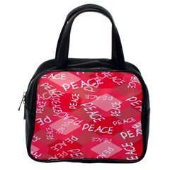 Background Peace Doodles Graphic Classic Handbag (Two Sides) from UrbanLoad.com Back