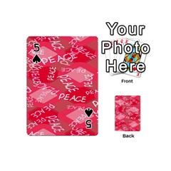 Background Peace Doodles Graphic Playing Cards 54 Designs (Mini) from UrbanLoad.com Front - Spade5