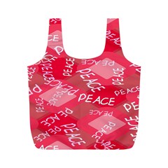 Background Peace Doodles Graphic Full Print Recycle Bag (M) from UrbanLoad.com Front