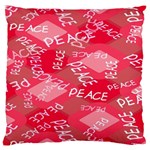 Background Peace Doodles Graphic Large Premium Plush Fleece Cushion Case (One Side)