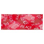 Background Peace Doodles Graphic Banner and Sign 8  x 3 