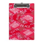 Background Peace Doodles Graphic A5 Acrylic Clipboard