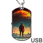 Leadership Alien Soldier Warrior Fantasy Dog Tag USB Flash (One Side)