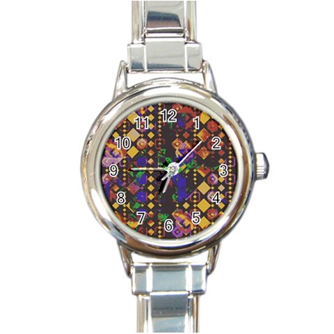 Background Graphic Round Italian Charm Watch from UrbanLoad.com Front