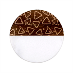 Abstract Background Graphic Pattern Classic Marble Wood Coaster (Round) 