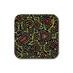 Background Graphic Art Rubber Coaster (Square)