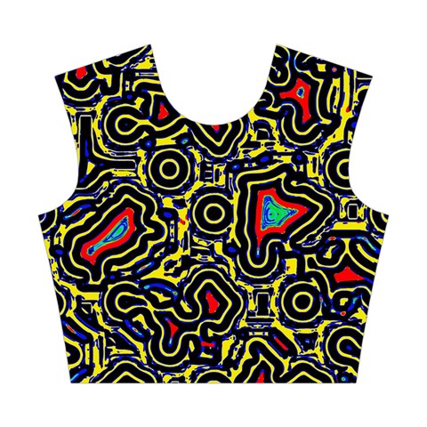 Background Graphic Art Cotton Crop Top from UrbanLoad.com Front
