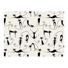 Pattern Cats Black Feline Kitten Premium Plush Fleece Blanket (Mini) from UrbanLoad.com 35 x27  Blanket Front