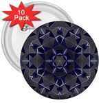 Kaleidoscope Geometric Pattern 3  Buttons (10 pack) 