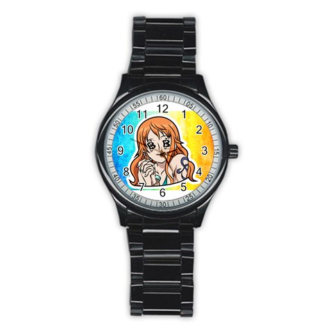 Nami Lovers Money Stainless Steel Round Watch from UrbanLoad.com Front