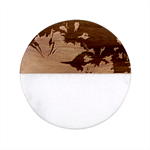 Fractalflowers Classic Marble Wood Coaster (Round) 