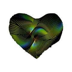 Digitalart  Waves Standard 16  Premium Heart Shape Cushions from UrbanLoad.com Front