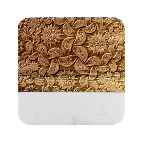 Digitalartflower Marble Wood Coaster (Square) from UrbanLoad.com Front