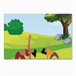 Mother And Daughter Yoga Art Celebrating Motherhood And Bond Between Mom And Daughter. Postcard 4 x 6  (Pkg of 10)