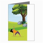 Mother And Daughter Yoga Art Celebrating Motherhood And Bond Between Mom And Daughter. Greeting Cards (Pkg of 8)
