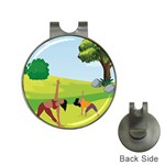 Mother And Daughter Yoga Art Celebrating Motherhood And Bond Between Mom And Daughter. Hat Clips with Golf Markers