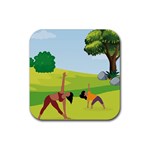 Mother And Daughter Y Rubber Coaster (Square)