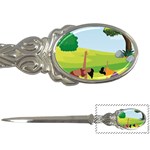 Mother And Daughter Yoga Art Celebrating Motherhood And Bond Between Mom And Daughter. Letter Opener