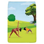 Mother And Daughter Yoga Art Celebrating Motherhood And Bond Between Mom And Daughter. Removable Flap Cover (L)