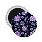 Elegant purple pink peonies in dark blue background 2.25  Magnets