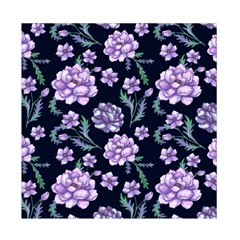 Elegant purple pink peonies in dark blue background Duvet Cover Double Side (Full/ Double Size) from UrbanLoad.com Front