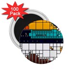 Abstract Statistics Rectangles Classification 2.25  Magnets (100 pack) 
