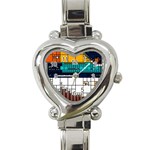 Abstract Statistics Rectangles Classification Heart Italian Charm Watch