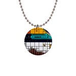 Abstract Statistics Rectangles Classification 1  Button Necklace