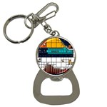 Abstract Statistics Rectangles Classification Bottle Opener Key Chain