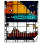 Abstract Statistics Rectangles Classification Canvas 16  x 20 