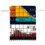 Abstract Statistics Rectangles Classification Lightweight Drawstring Pouch (XL)