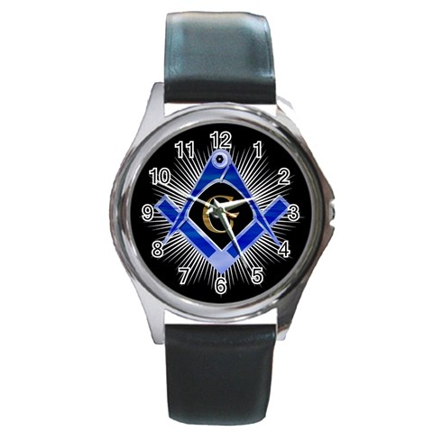 SCsunburst_12 Round Metal Watch from UrbanLoad.com Front