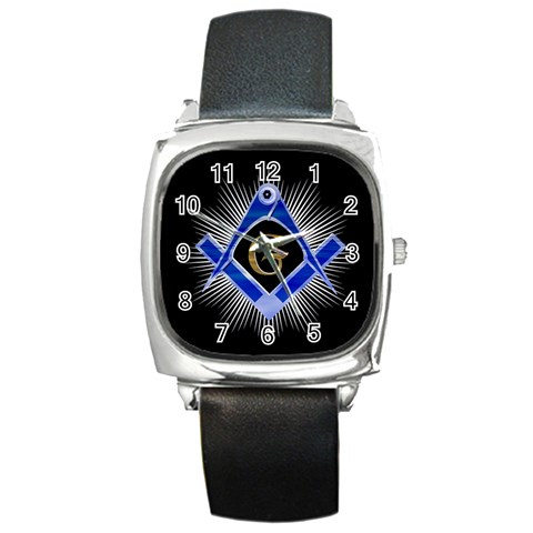 SCsunburst_12 Square Metal Watch from UrbanLoad.com Front