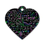 Math-linear-mathematics-education-circle-background Dog Tag Heart (One Side)