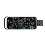 Math-linear-mathematics-education-circle-background Portable USB Flash (Two Sides)