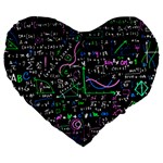 Math-linear-mathematics-education-circle-background Large 19  Premium Flano Heart Shape Cushions
