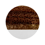Math-linear-mathematics-education-circle-background Marble Wood Coaster (Round)