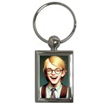 Schooboy With Glasses Key Chain (Rectangle)