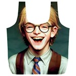 Schooboy With Glasses Full Print Recycle Bag (XXL)