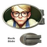 Schooboy With Glasses 2 Money Clips (Oval) 