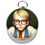 Schooboy With Glasses 2 Silver Compasses