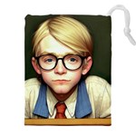 Schooboy With Glasses 2 Drawstring Pouch (4XL)
