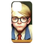 Schooboy With Glasses 2 iPhone 14 Black UV Print Case