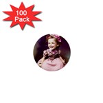 Cute Adorable Victorian Gothic Girl 17 1  Mini Buttons (100 pack) 