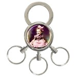 Cute Adorable Victorian Gothic Girl 17 3-Ring Key Chain