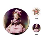 Cute Adorable Victorian Gothic Girl 17 Playing Cards Single Design (Round)