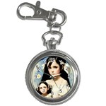 Victorian Girl With Long Black Hair And Doll Key Chain Watches