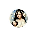 Victorian Girl With Long Black Hair And Doll Golf Ball Marker (10 pack)