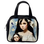 Victorian Girl With Long Black Hair And Doll Classic Handbag (One Side)